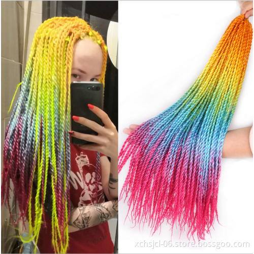 Senegal Twist Colorful Senegalese Twist Hair Medium Box Braids